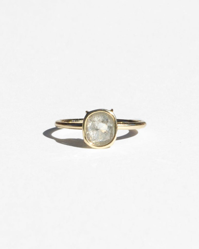 14K Hazel Mineral Diamond Floating Ring