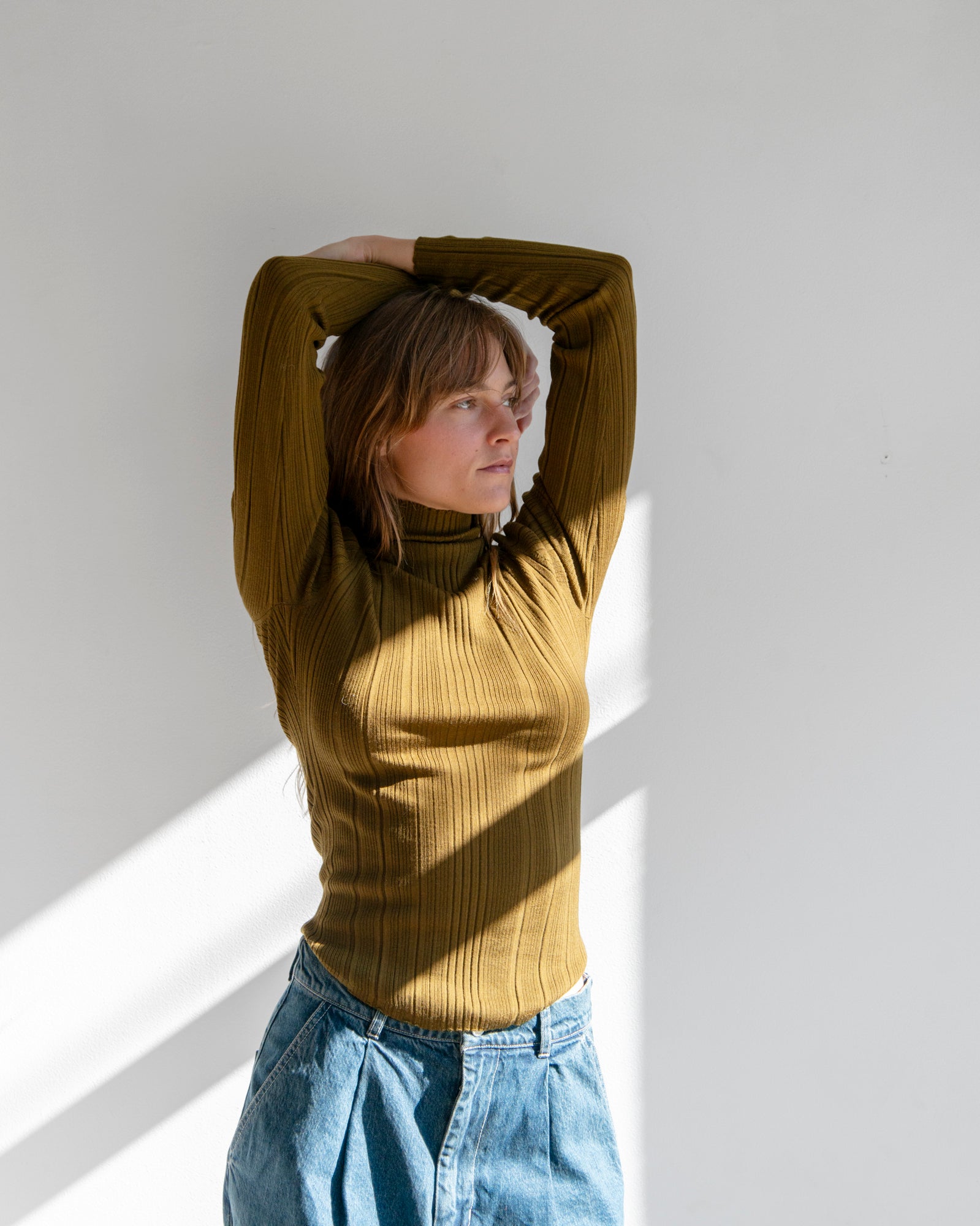 Sayaka Davis - Random Rib High Neck in Olive