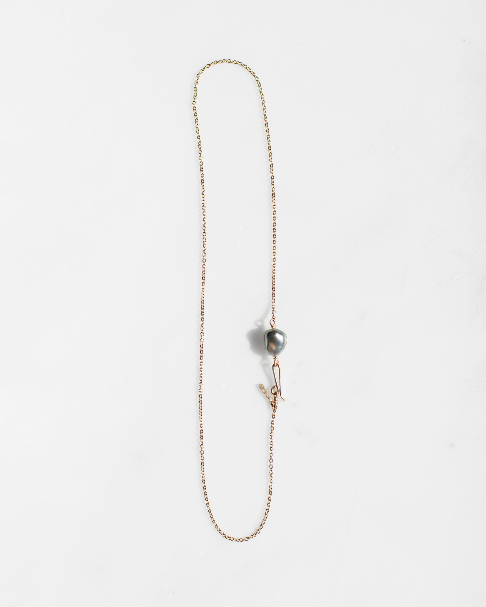 14K Keshi Pearl Chain Necklace