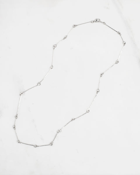 Sterling Bone Chain Necklace - Thin 18