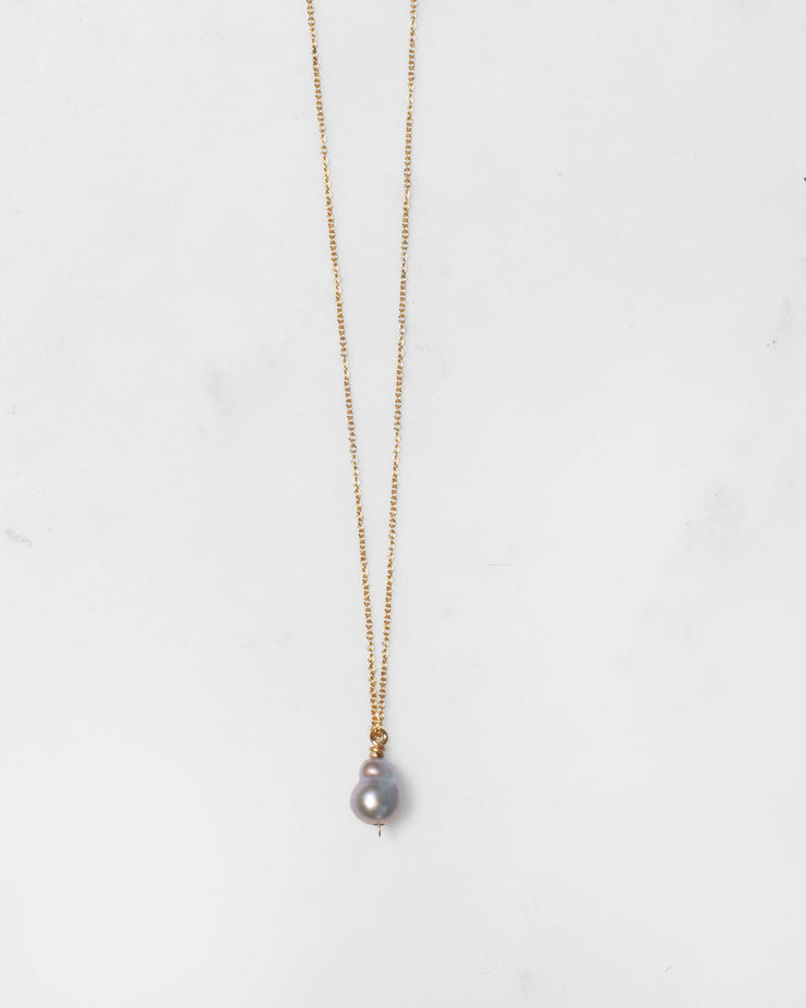 Petite Baroque Pearl Drop Necklace