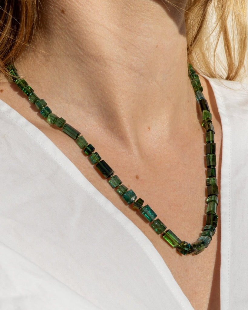 14K Tourmaline Layering Necklace