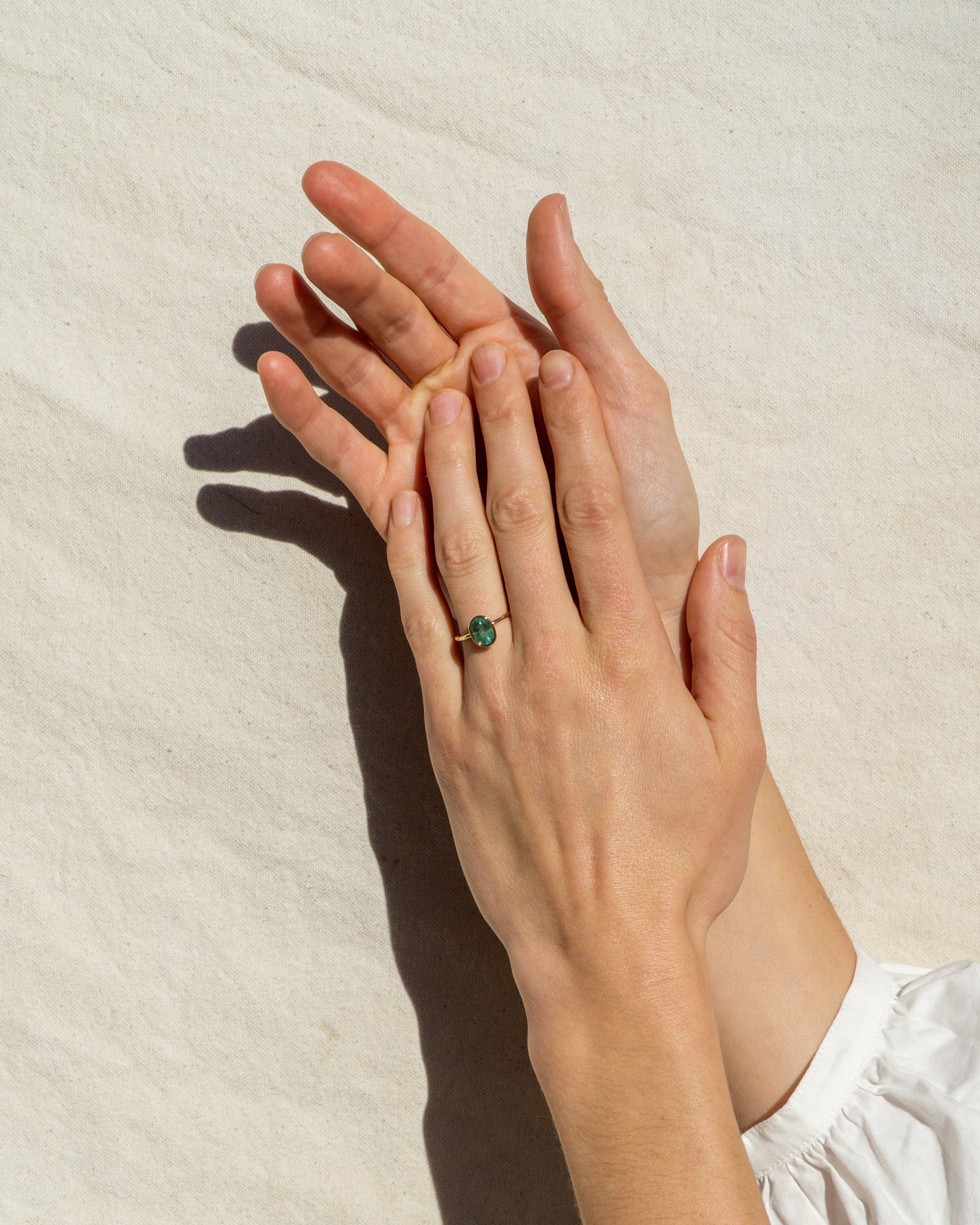 14K Oval Tourmaline Ring