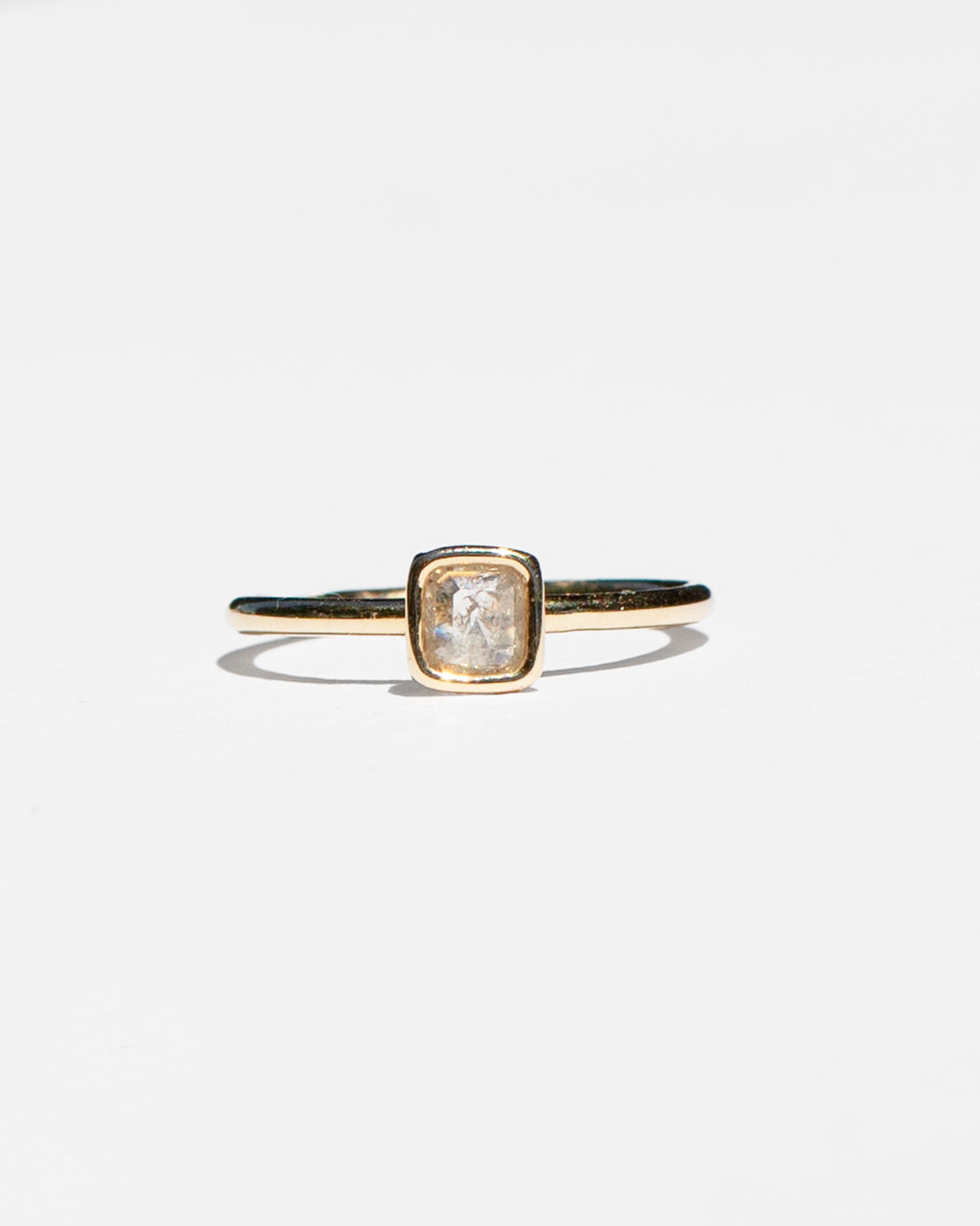 14K Petite Blush Mineral Diamond Floating Ring