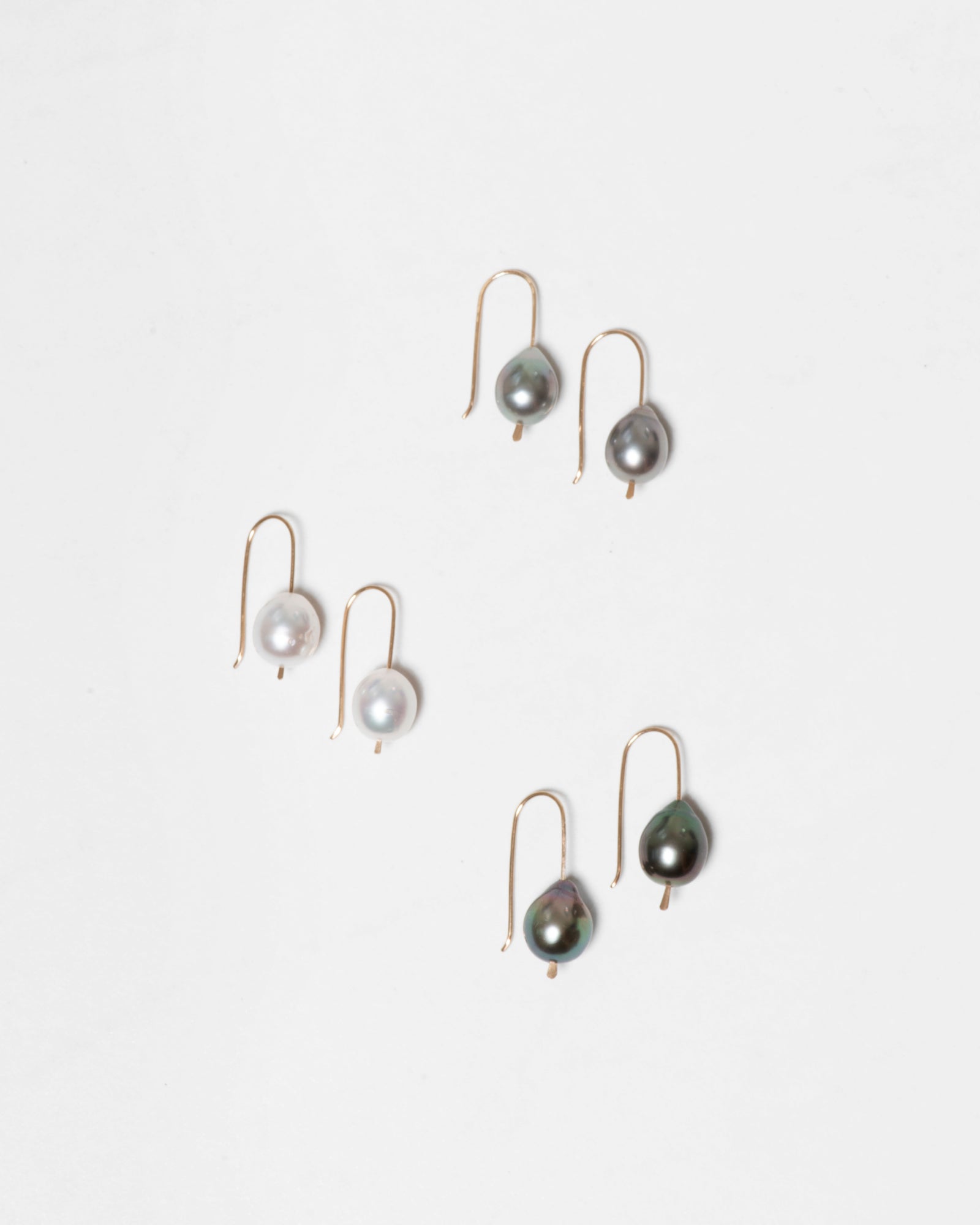 14K Tahitian Pearl Drop Earrings