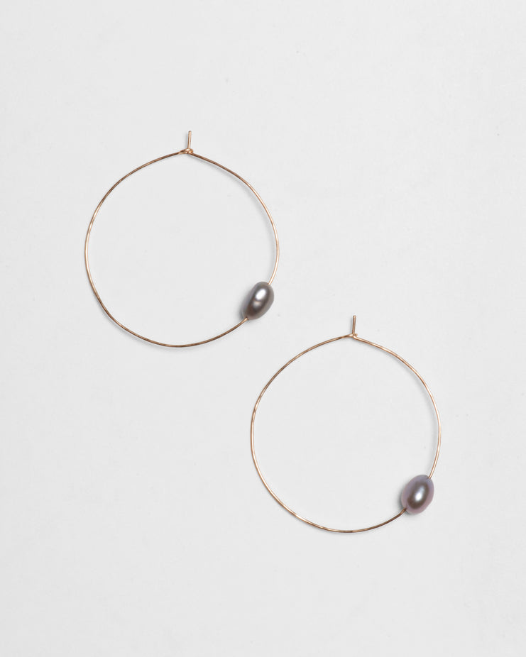 Baroque Pearl Hoops