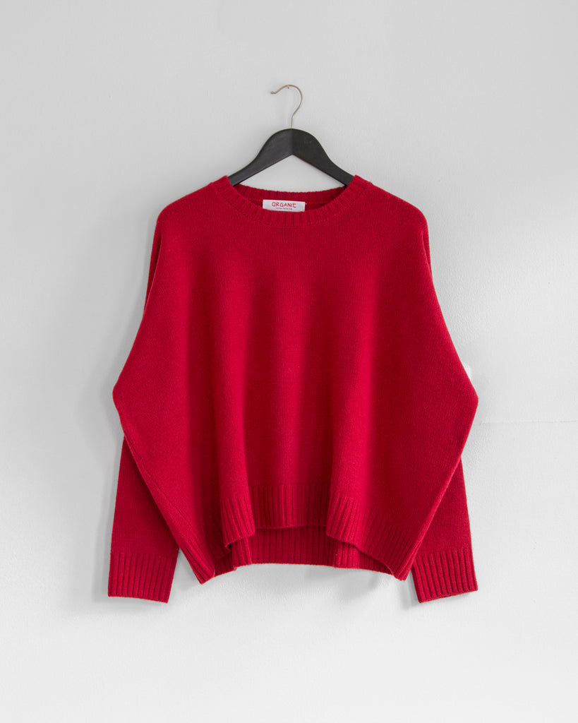 Organic by John Patrick - Wide Pullover in Ruby