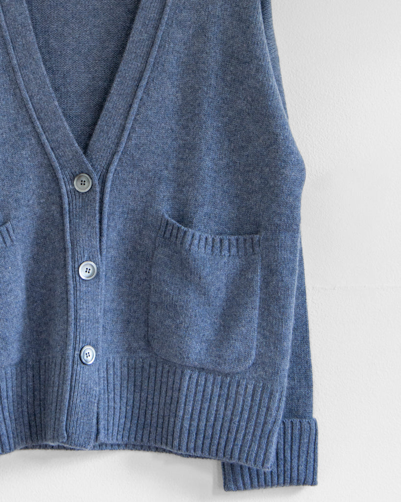 Organic by John Patrick - Two Pocket Cardigan in Blue Mist