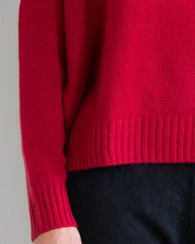 Organic by John Patrick - Wide Pullover in Ruby