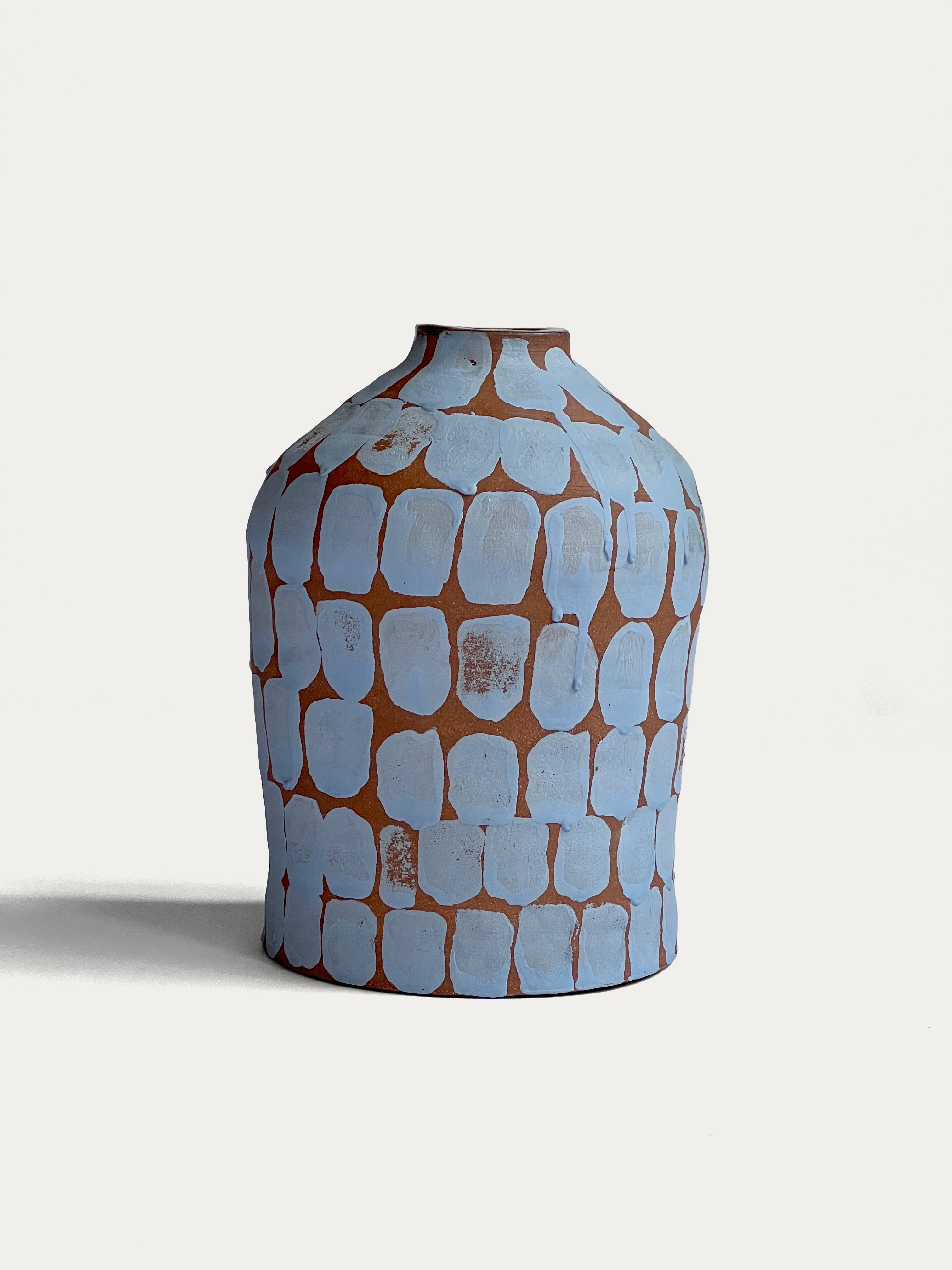 Emberken - Blue Brick Vase