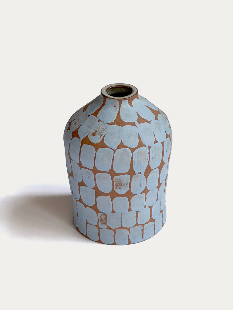 Emberken - Blue Brick Vase