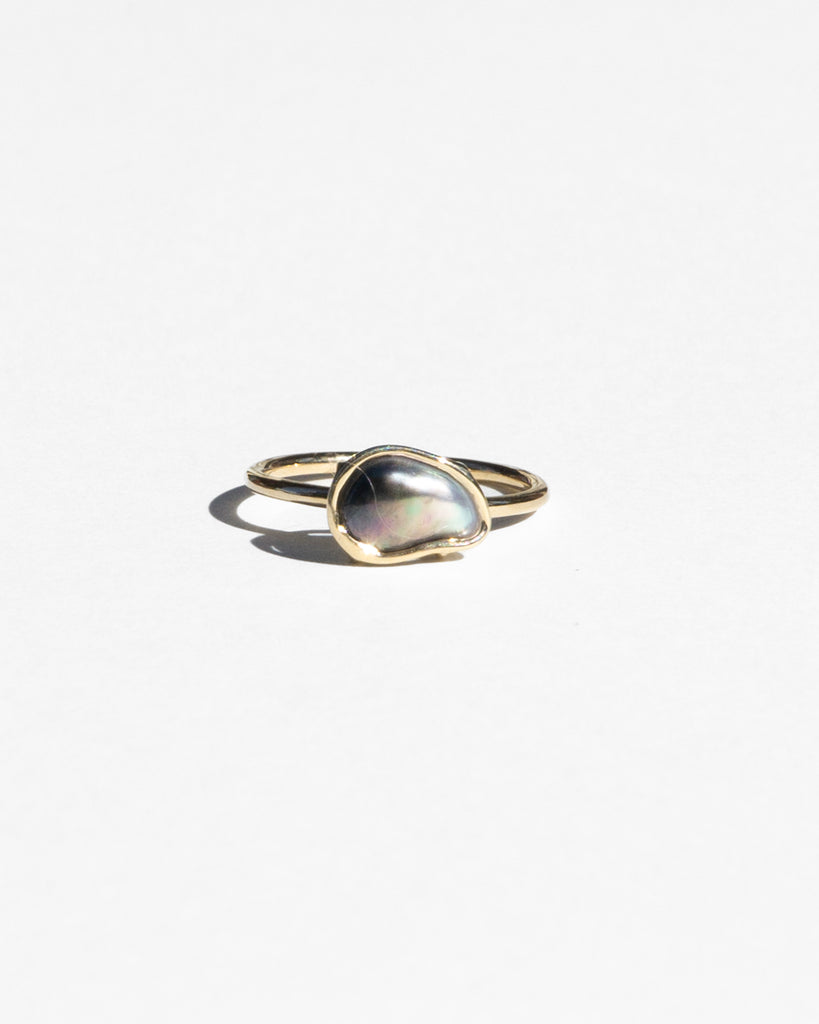 14K Night Keshi Pearl Ring