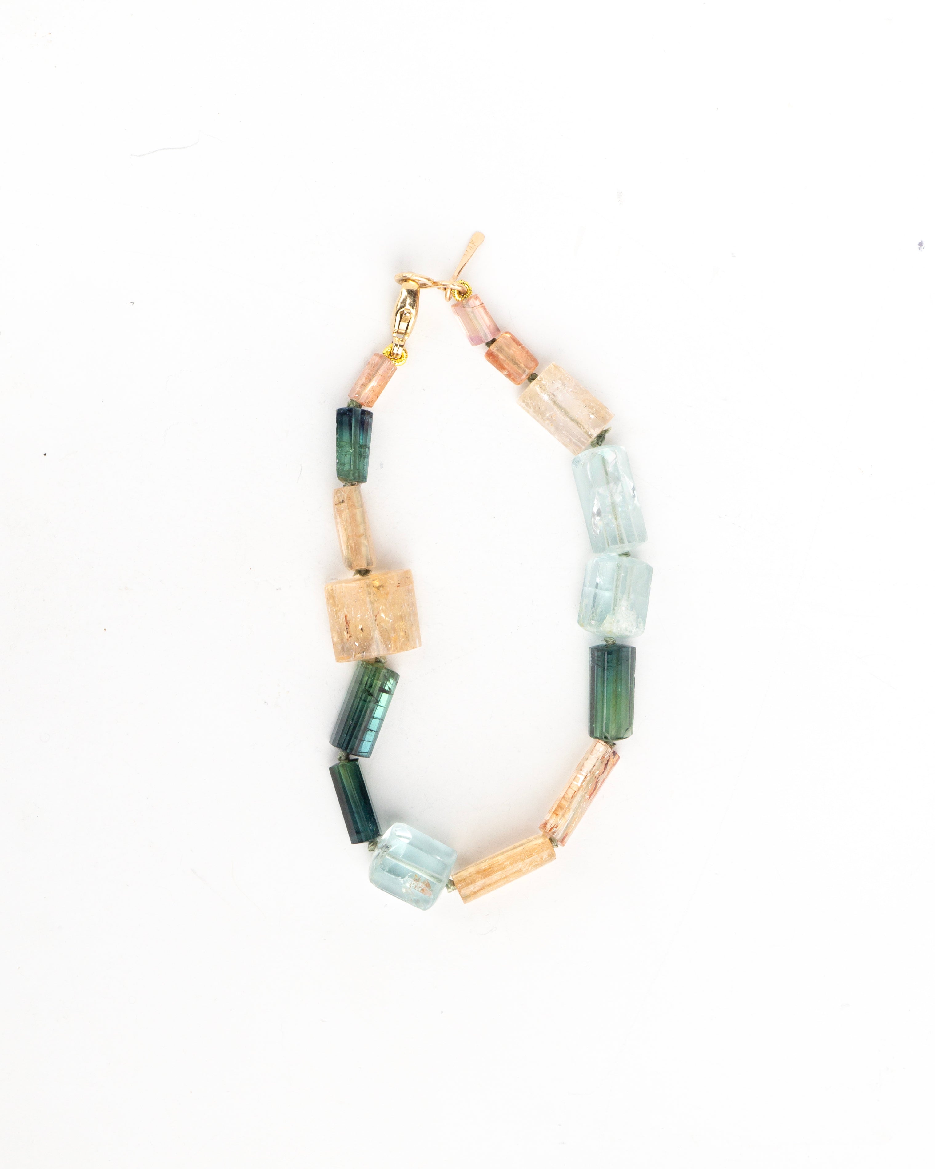 14K Color Block Layering Bracelet