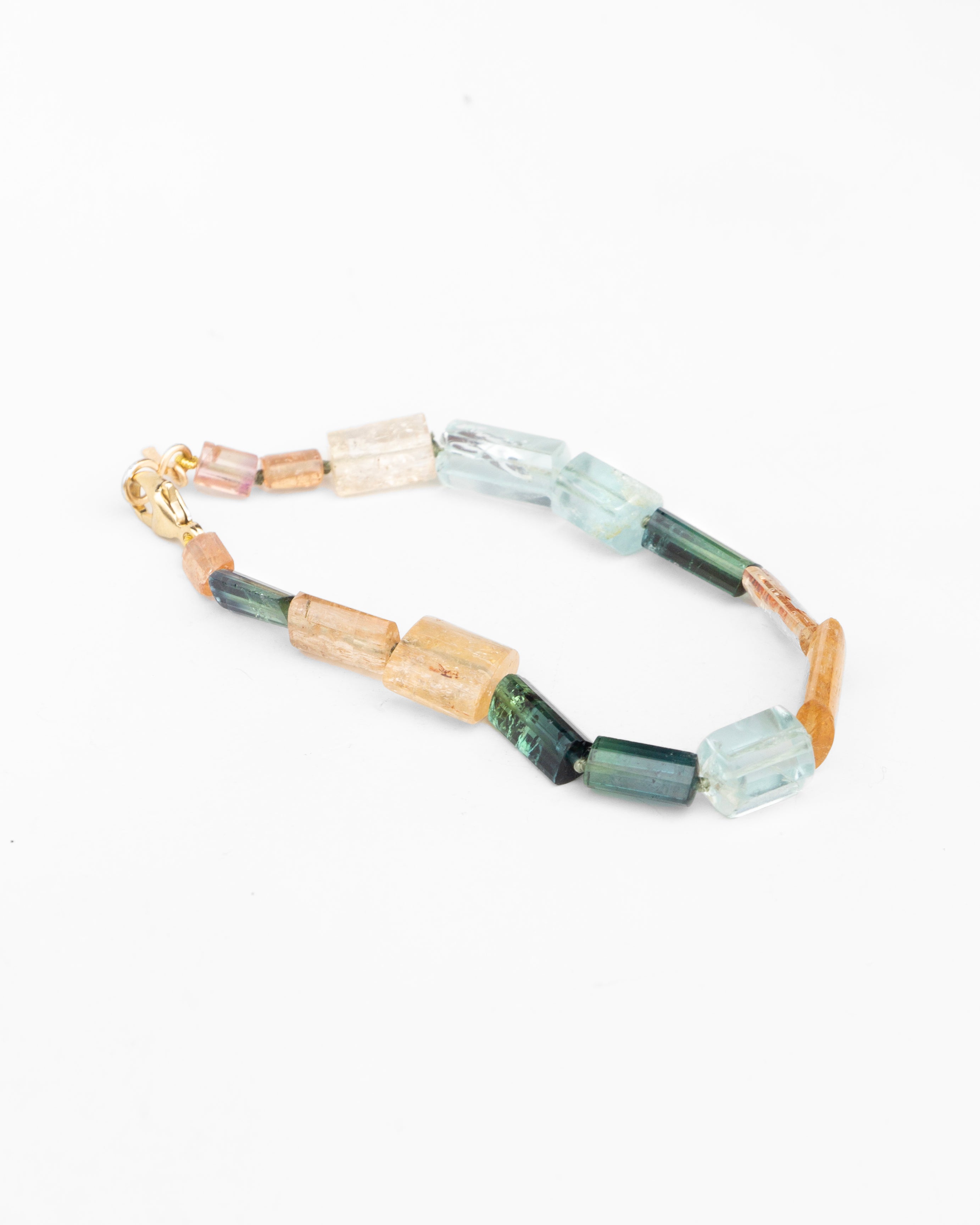 14K Color Block Layering Bracelet