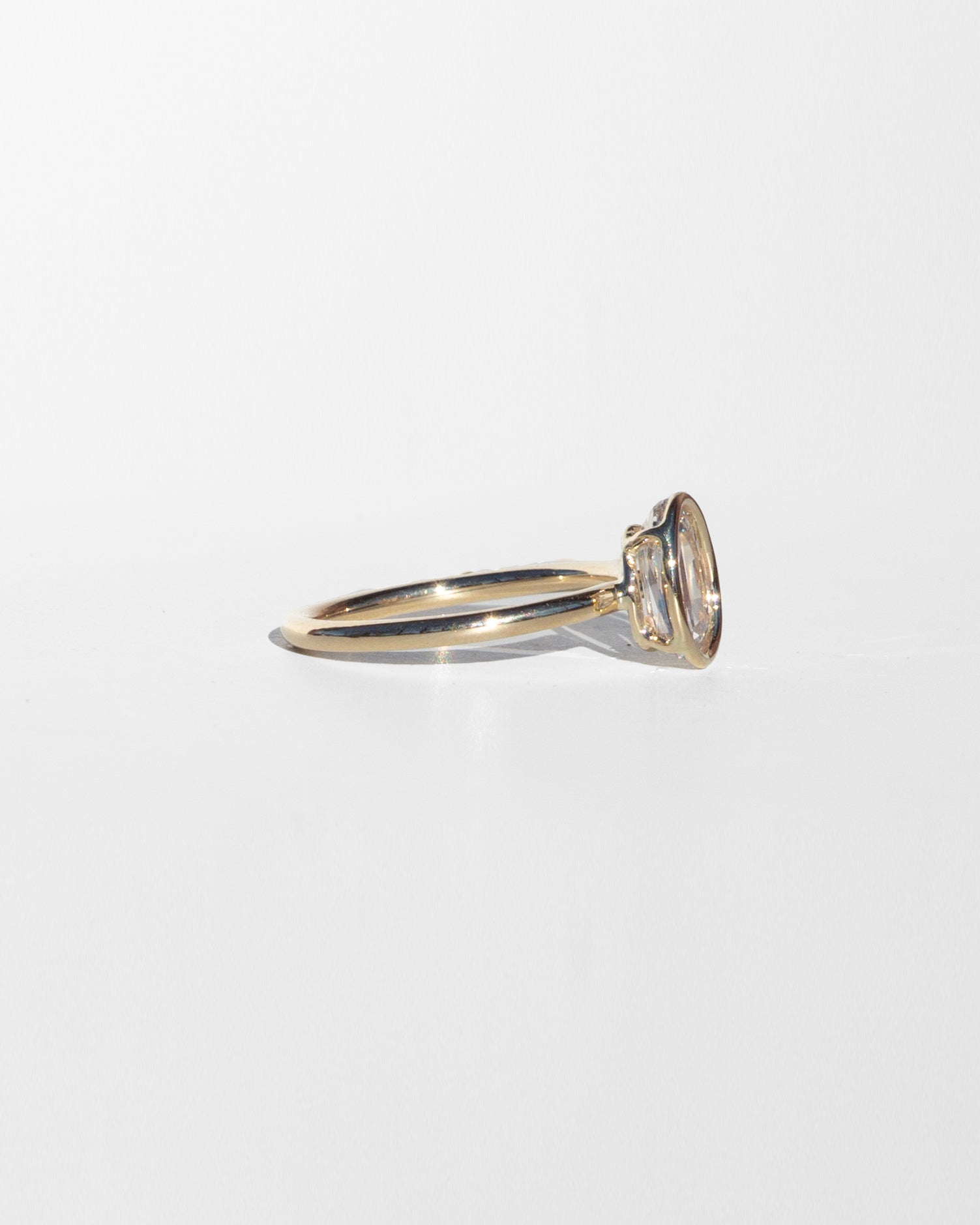 14K Lab Grown Egg Diamond Ring