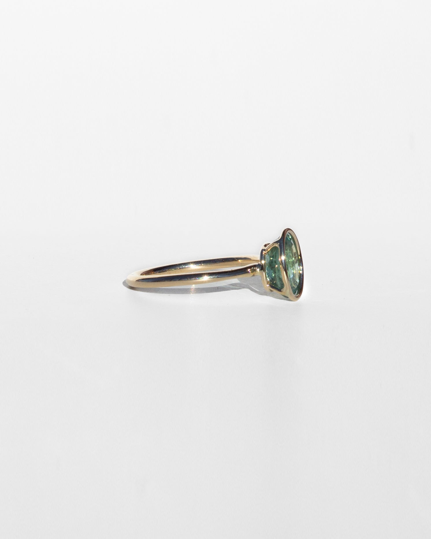 14K Oval Tourmaline Ring