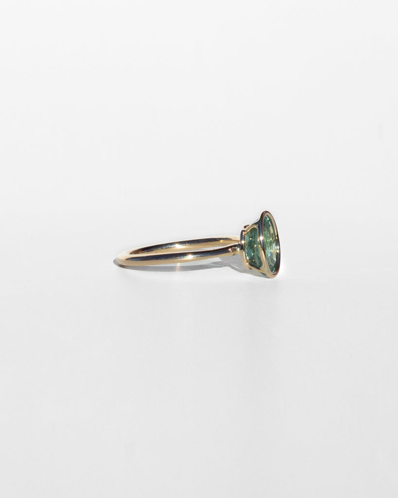 14K Oval Tourmaline Ring