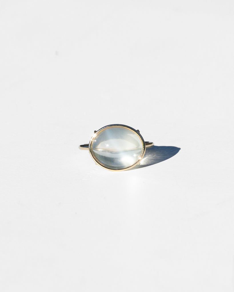 14K East/West Moonstone Ring