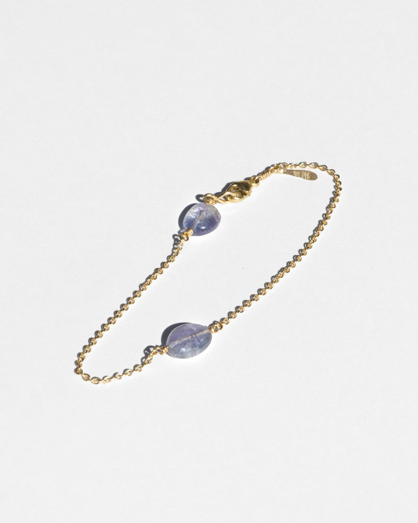 14K Iolite Chain Bracelet