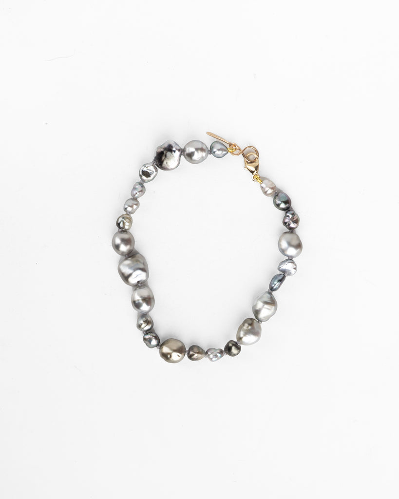 14K Undulating Keshi Layering Bracelet