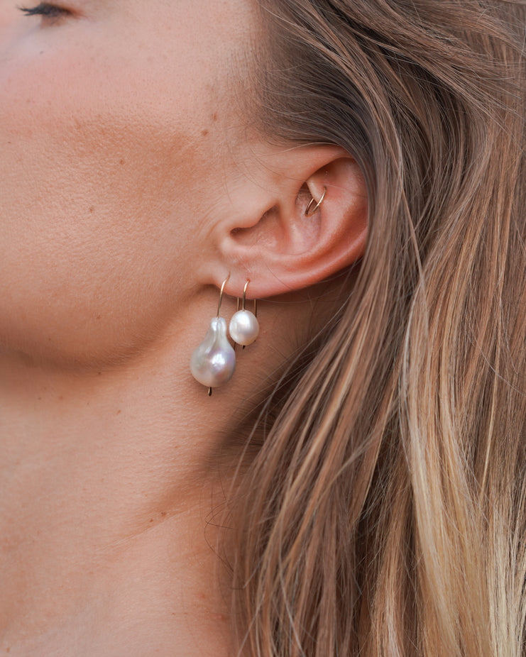 Petite Baroque Pearl Drop Earrings