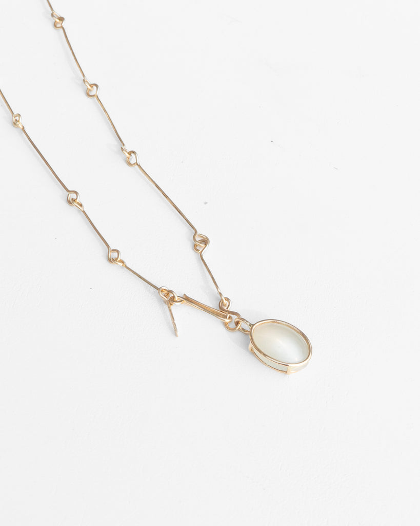 14K Nuage Bone Chain Pendant