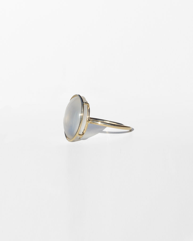 14K Moonstone Floating Ring