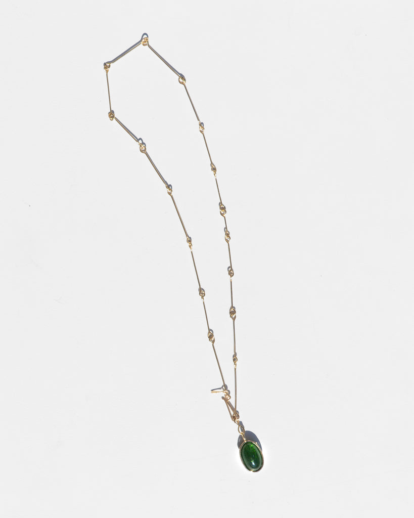 14K Ovale Vert Pendant Necklace