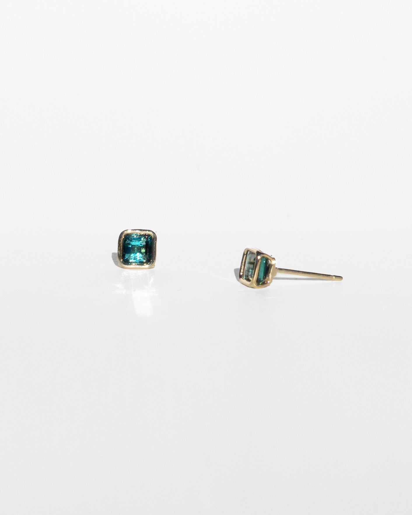 14K Tourmaline Floating Studs