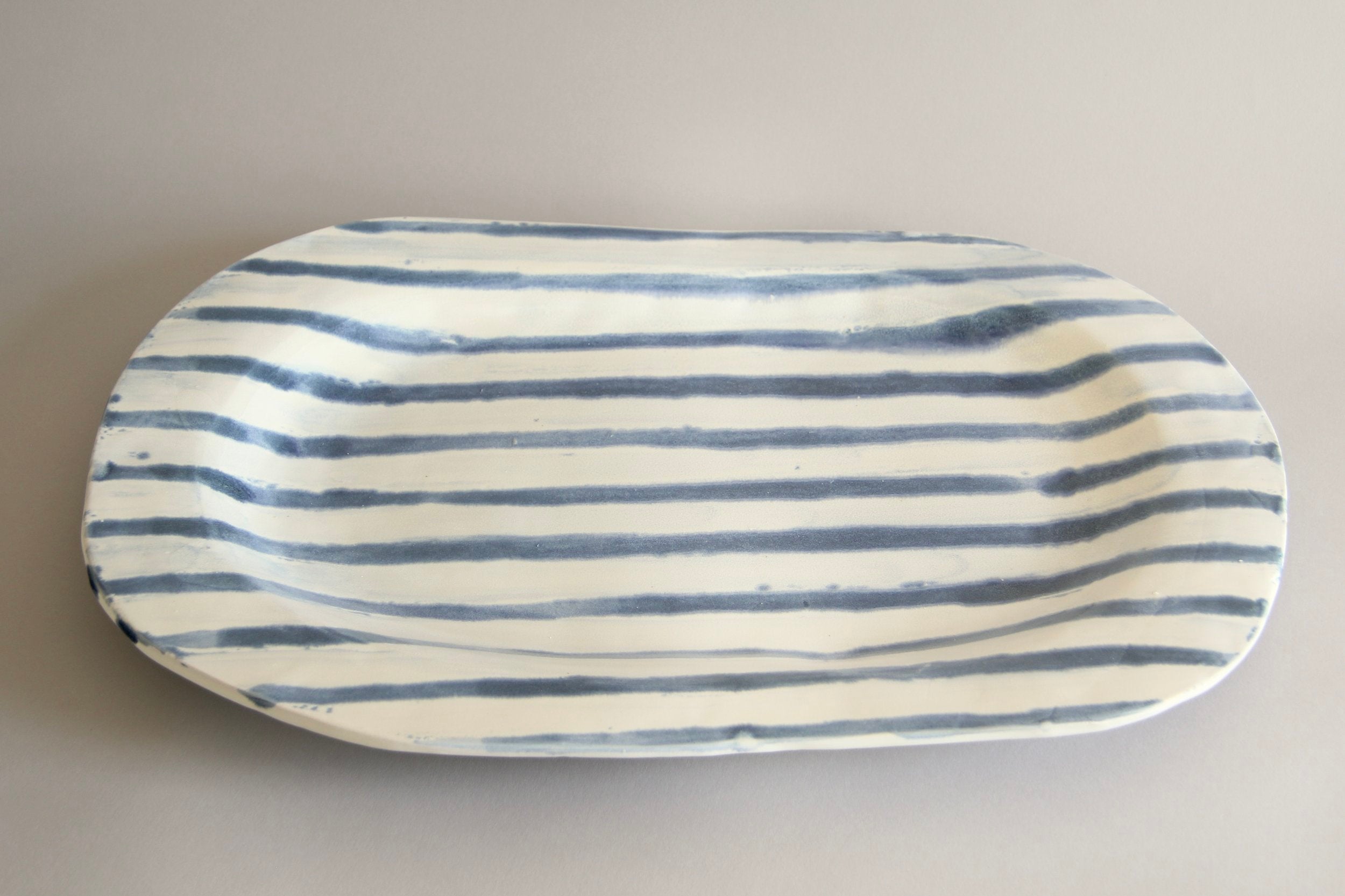 ANK - Blue Stripe Serving Platter 01